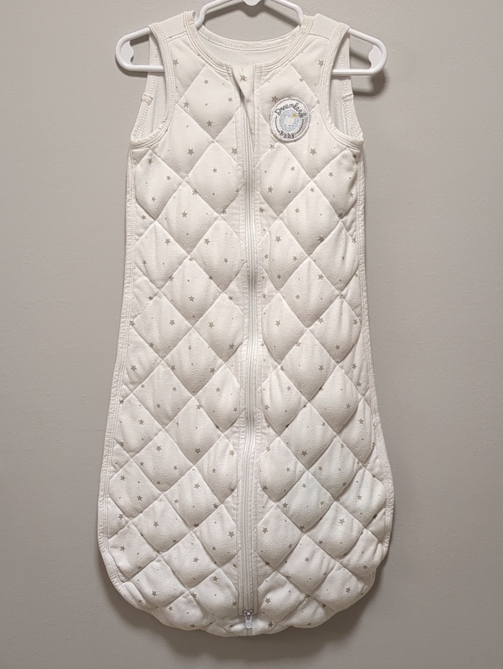 Dreamland Baby Dream Weighted Sleep Sack Quilted White 100% Cotton 6–12 Months